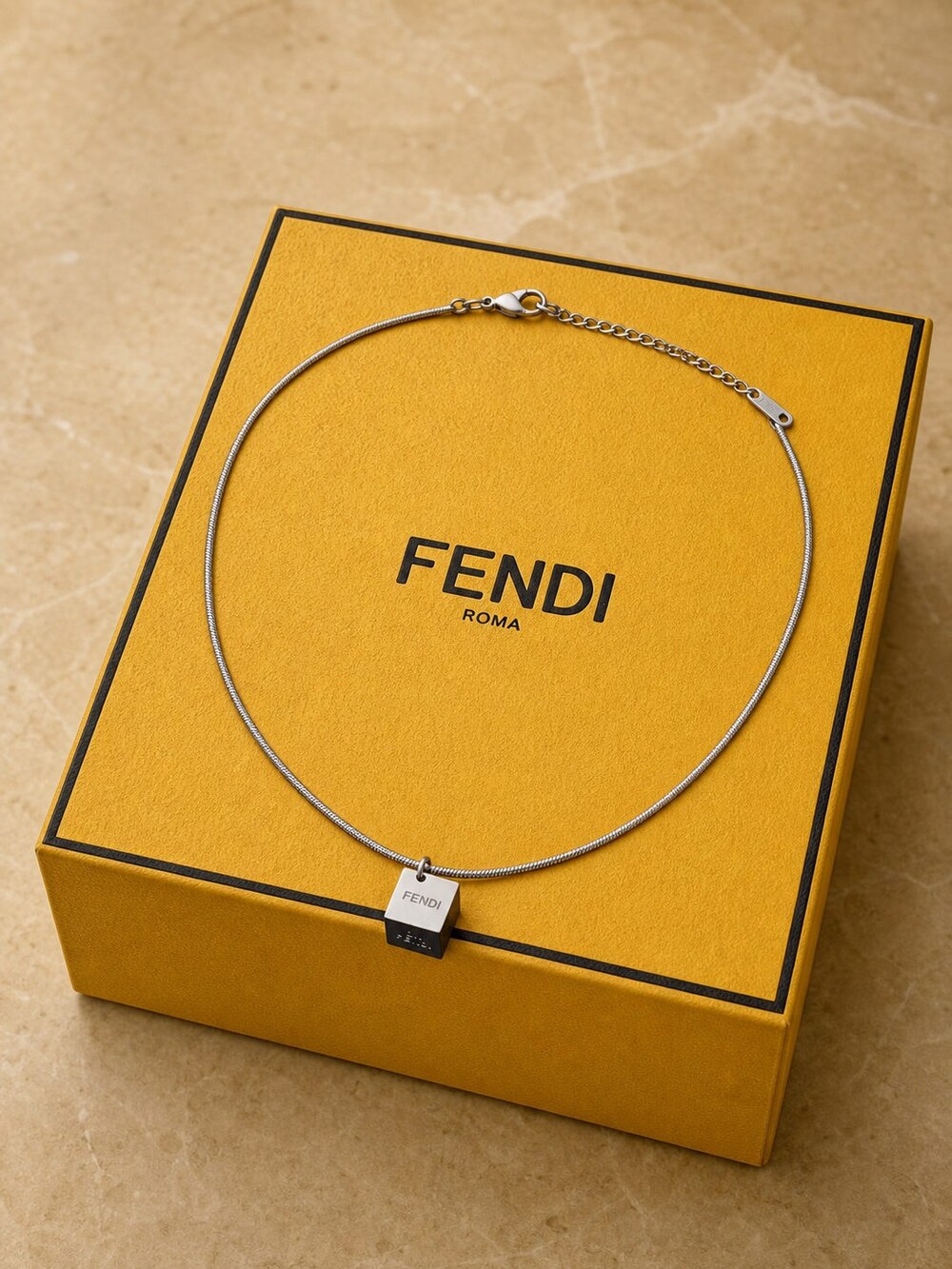 Fendi Modern Designer Necklace Style 4 | New with Box - Picture 7 of 9